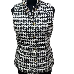 Madison Quilted Black White Vest